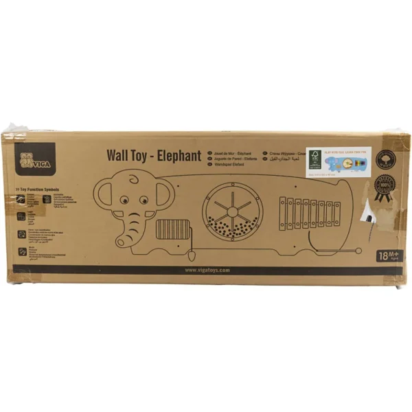 VIGA Aktivitetstavla Elefant i trä - Produktbild - Bild 1