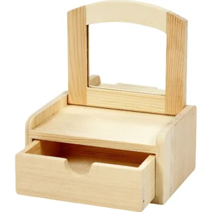 Träbyrå med spegel - Produktbild - Överblick