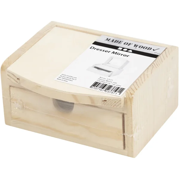 Träbyrå med spegel - Produktbild - Bild 1