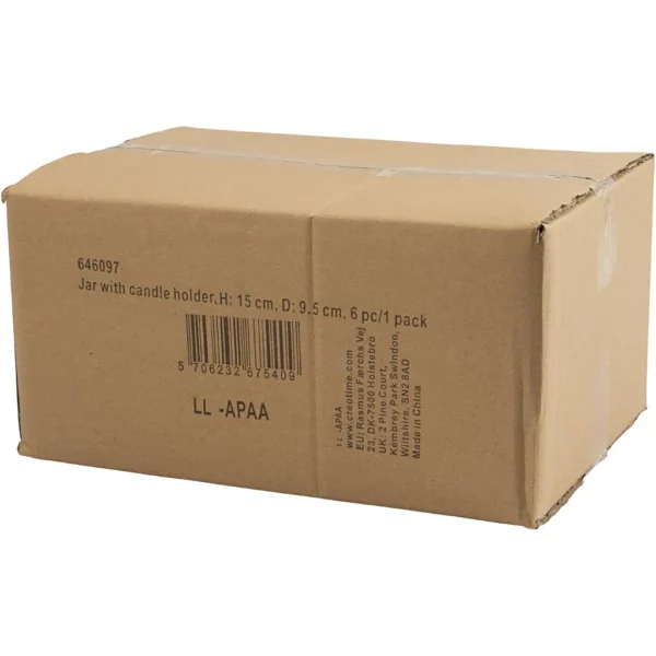 Glas med ljushållare och ljus - Produktbild - Bild 1