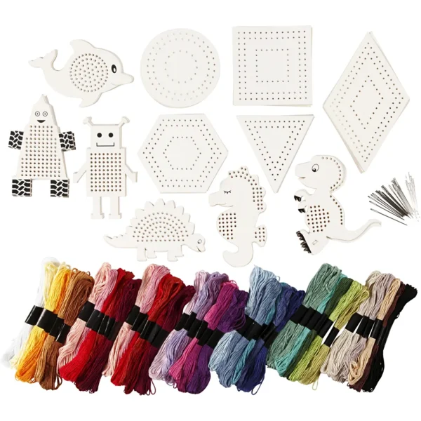 Broderifigurer med broderigarn - Produktbild - Överblick