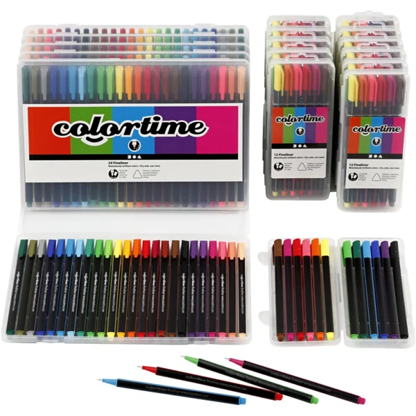 Colortime Fineliner-tuschpennor - Produktbild - Överblick