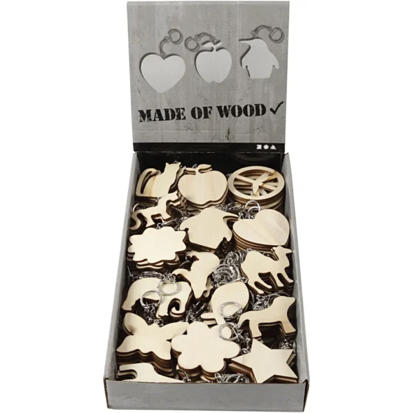 Nyckelring med träskylt - Produktbild - Bild 1