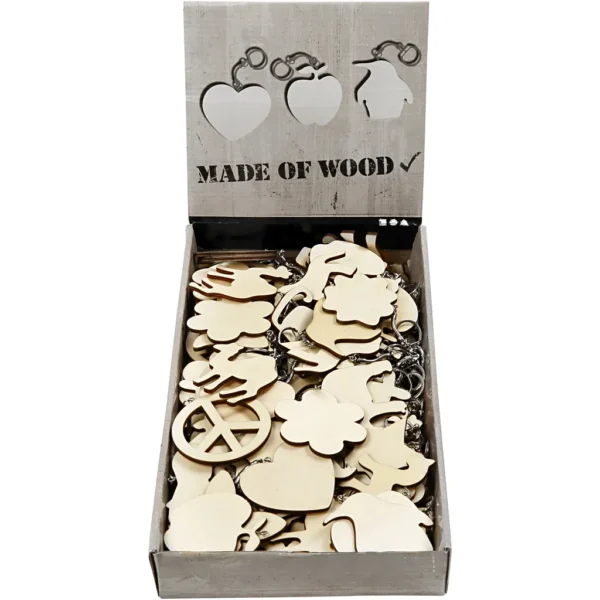 Nyckelring med träskylt - Produktbild - Bild 3