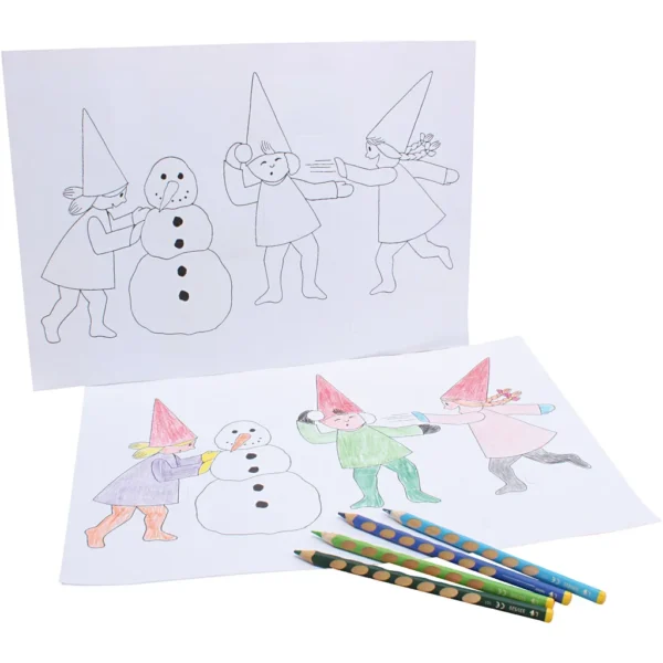 Julkalender med nissar i snöbollskrig - Produktbild - Bild 1