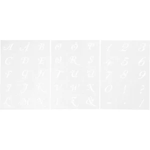 Schabloner, bokstäver och siffror - Produktbild - Överblick