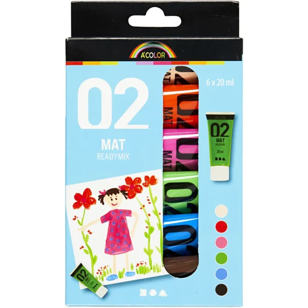 Akrylfärg för Barn Matt - Produktbild - Bild 1