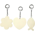 Nyckelring med träskylt